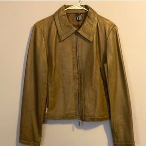 Brown Vintage 90s Leather Jacket